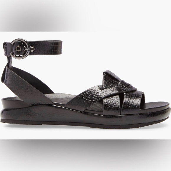 Naked Feet Limon Ankle Strap Sandal Black Leather Size 8.5 - Picture 2 of 8